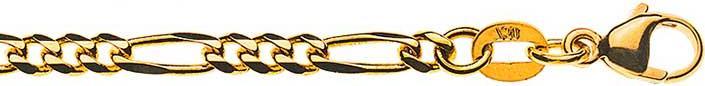 Image du produit Natsumi Schmuck Bijoux de bras en or jaune 18K/750 Figaro 2.9mm (24 cm, 750/18 K Or jaune)