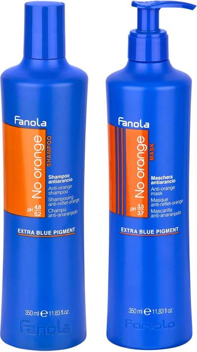 Produktbild Fanola No Orange Set 1 (Shampoo 350 ml + Mask 350 ml) (Haarpflege set)