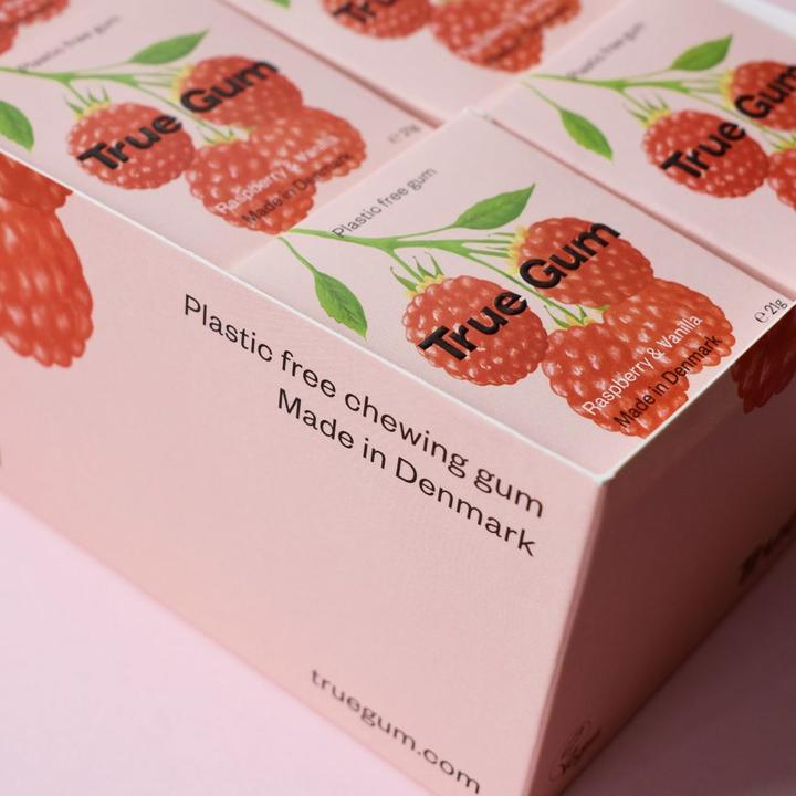 Produktbild True Gum Himbeere & Vanille (1 Stk., 21 g)