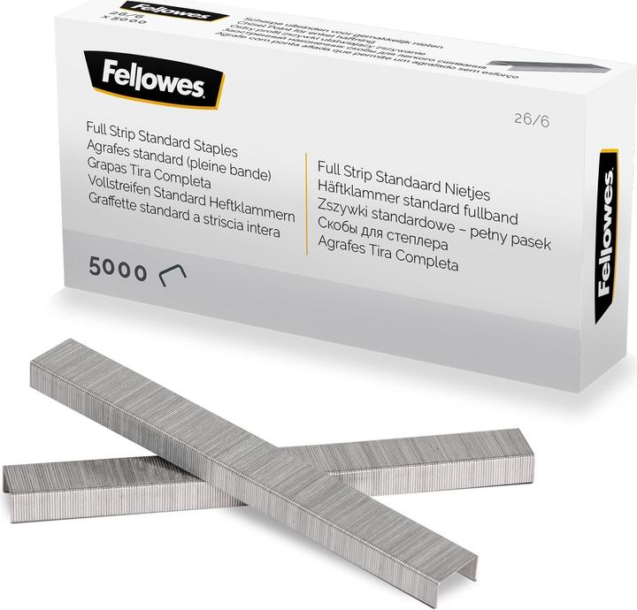 Image du produit Fellowes Agrafes 26/6 5000 pièces, bande pleine (5000 x)