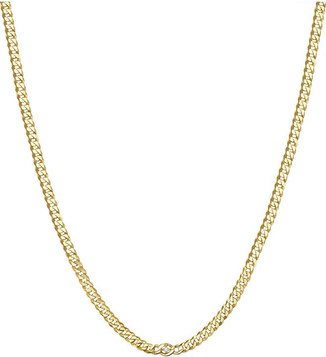 Glanzstücke München Damen Sterling Silber Zirkonia gelbgold 37,0 cm Basiskette + 5,0 cm Verlängerung - 15802 (Sterling Silber, 37 - 42 cm)