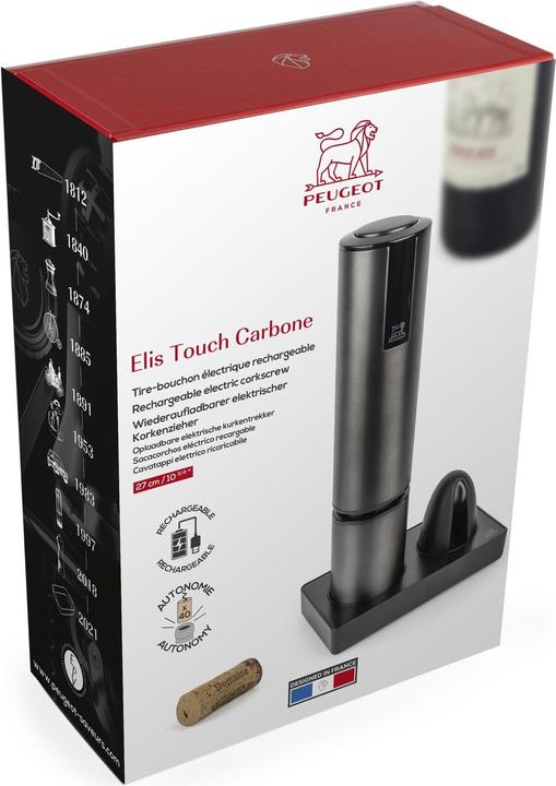 Image du produit Peugeot Tire-bouchon Elis Touch noir carbone (Tire-bouchon)