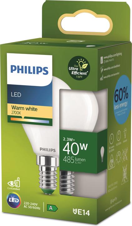 Image du produit Philips Ultra Efficient (E14, 2.30 W, 485 lm, 1 x, A)