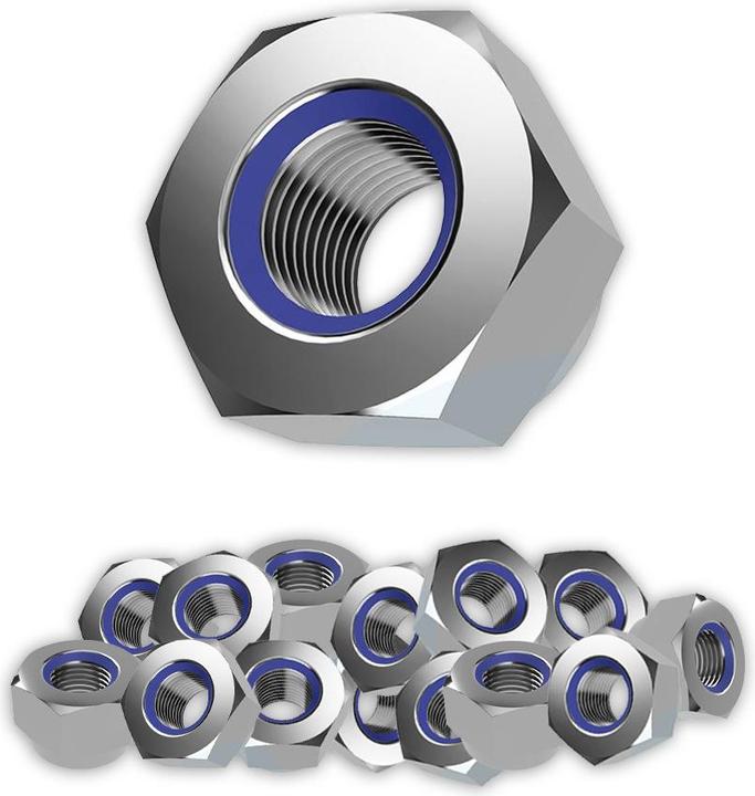 Image du produit Offgridtec Écrous autobloquants M12 acier inoxydable V2A 304 DIN 985 25 pcs. (M12)