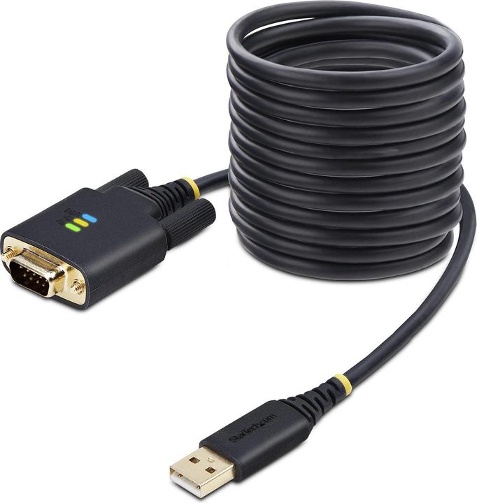 StarTech COM 3m USB auf Seriell Adapter COM-Retention FTDI USB-A zu DB9 Kabel USB RS232 Wechselbare (3 m)