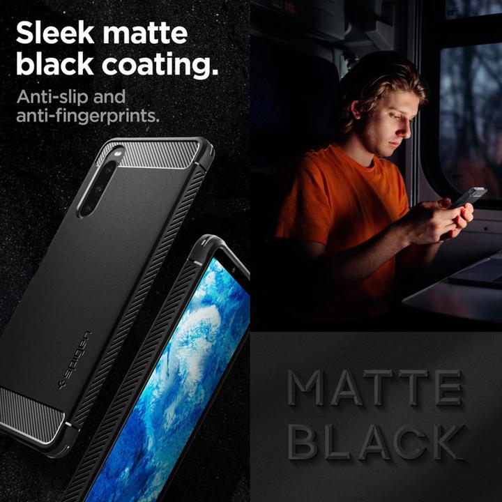 Actual product image Spigen Rugged Armor Sony Xperia 10 V czarny/black ACS06202 (Sony Xperia 10 V)