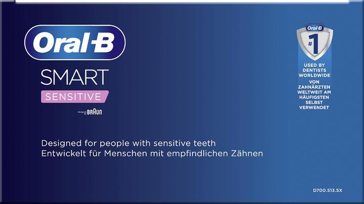 Image du produit Oral-B Brosse à dents électrique Smart Sensitive + étui de voyage (Brosse à dents oscillo-rotative)