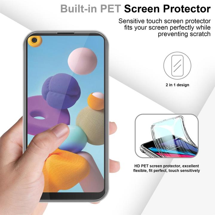 Productafbeelding Cadorabo TPU 360 graden hoesje (Samsung Galaxy A21)