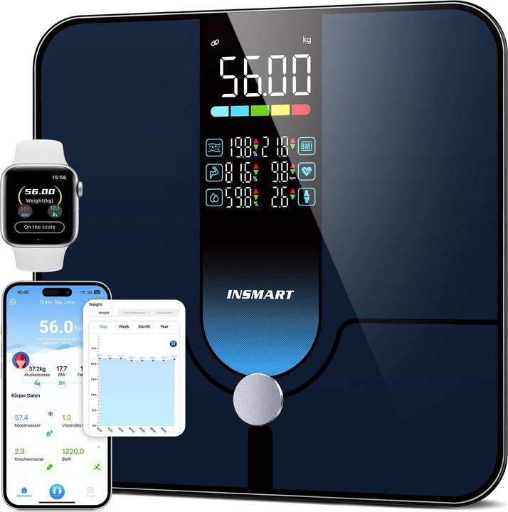 Actual product image Insmart Smart Personenwaage mit App & Bluetooth (227 kg)