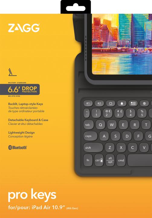 Actual product image Zagg Pro Keys (CH, iPad Pro 11 2018 (1. Gen), iPad Air 2020 (4. Gen), iPad Air 2022 (5th Gen))