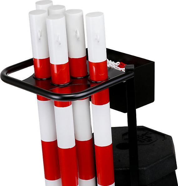 Image du produit Dancop Jeu de potelets à chaîne avec chariot de manutention, 6 maillons de jonction