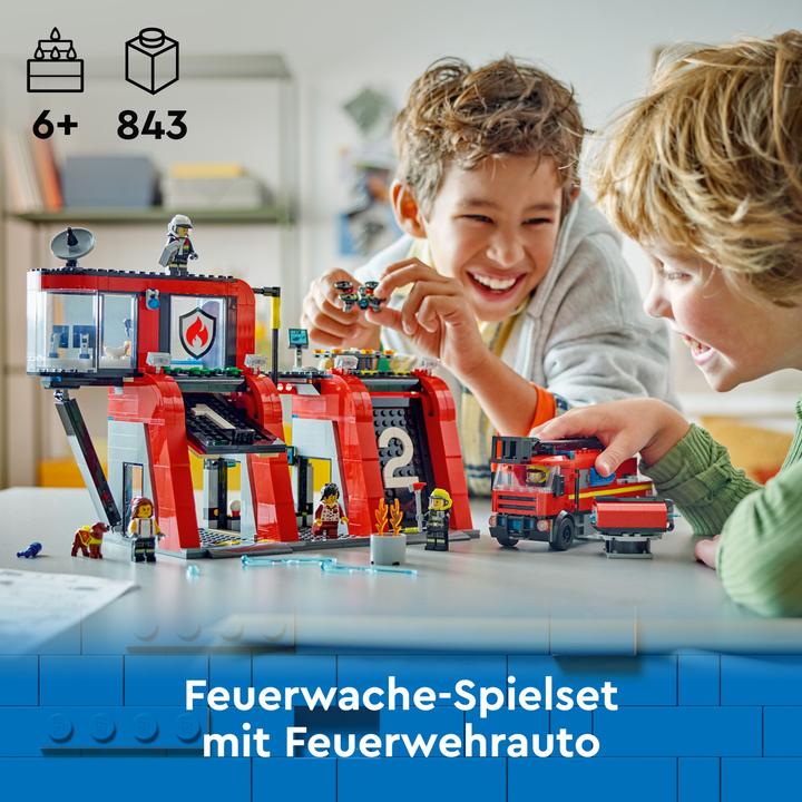 Actual product image LEGO 60414 Fire station with turntable ladder truck (60414, LEGO City)