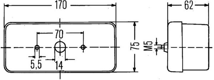 Actual product image Hella Halogen indicator light for BOMAG