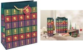 Produktbild Sigel Weihnachts-Geschenktüte "Cut-out style", gross Geschenktasche aus Papier, 157 g/qm, Oberfläche matt (Geschenktüte, 1 x)