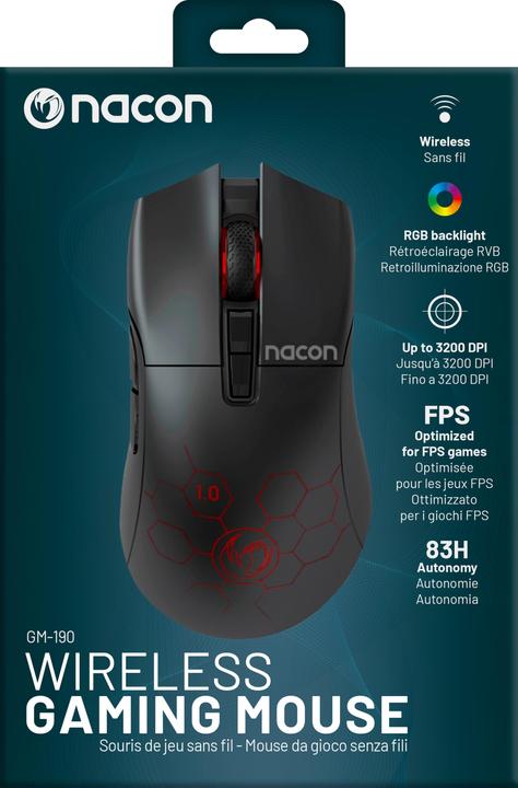 Immagine prodotto Nacon Gaming GM-190 Mouse da gioco senza fili (Senza fili)