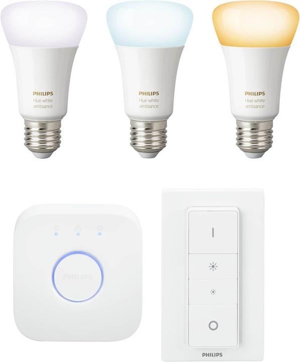 Image du produit Philips Hue White Ambiance BT (E27, 8.50 W, 806 lm, 3 x, F)