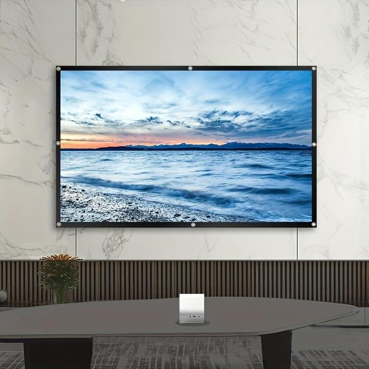 Produktbild PhoneLook Doppelseitige 16:9 Projektionsleinwand mit pflegeleichtem, bügelbarem Stoff (120 Zoll, 305 cm) (120", 16:9)