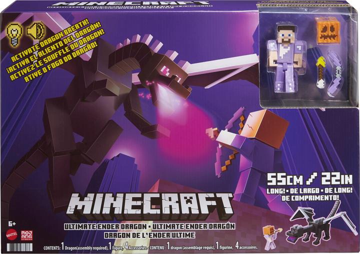 Actual product image Minecraft Ultimate Ender Dragon with Steve Figure