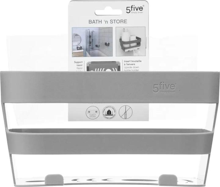 Actual product image JTI Shower shelf of plastic - gray - suction plug