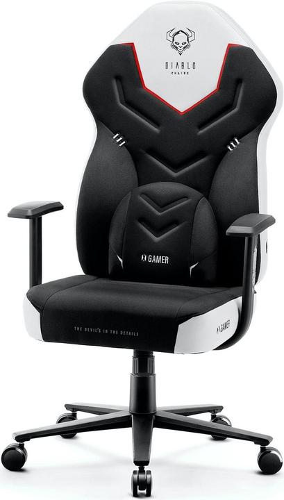 Immagine prodotto Diablo Sedia da gioco X-Gamer 2.0 Gaming Chair Normal Snow White, Bianco