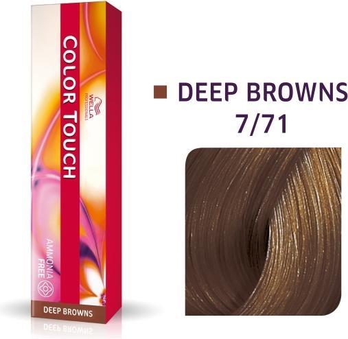 Image du produit Wella Vopsea semipermanenta Professionals Color Touch 7/71, Blond Mediu Castaniu Cenusiu, 60ml (7, 71 Frêne blond moyen)