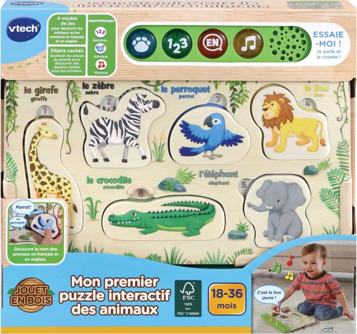 Actual product image VTech First Interactive Animal Puzzle (French)