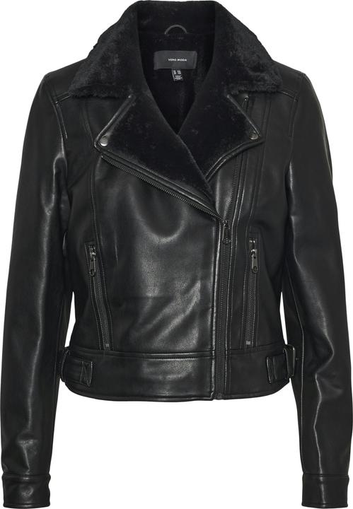 Vero Moda VMHAILEY SHORT COATED JACKET Bikerjacke in Lederoptik (XL)