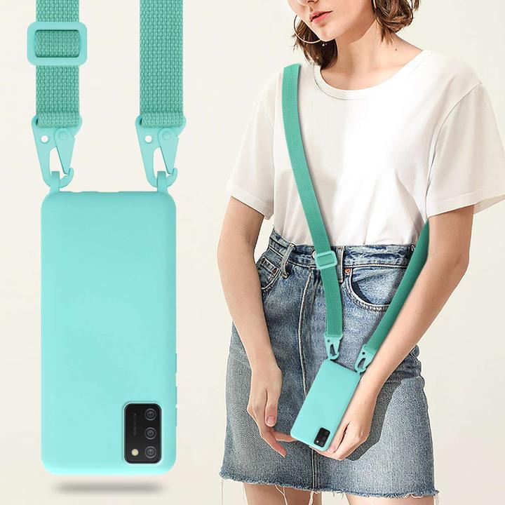 Actual product image Cadorabo TPU Cover Mobile Phone Chain Liquid (Samsung Galaxy A02s)
