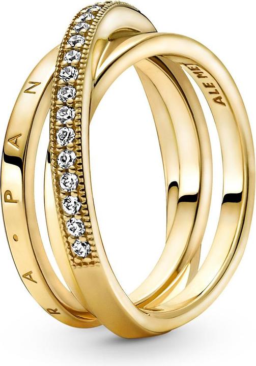 Image du produit Pandora Shine Logo Crossover Pavé Triple Band Ring (58)