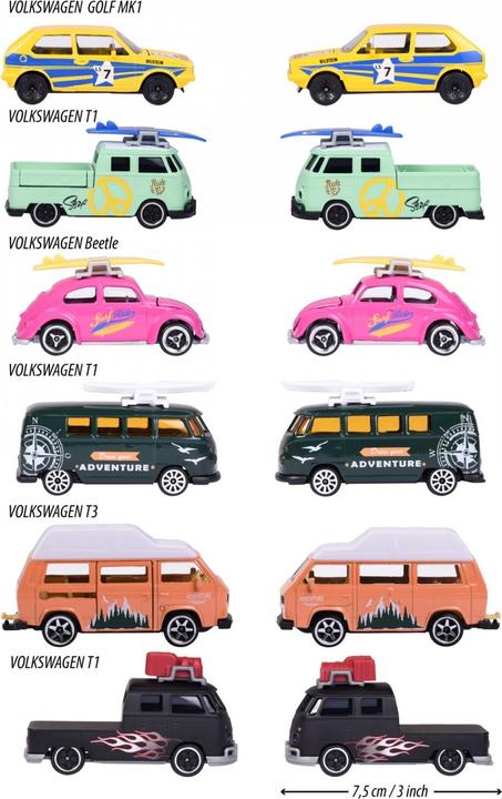 Actual product image Majorette VW The Originals Premium Cars, 6-sort.