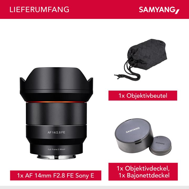 Actual product image Samyang AF 14mm F2.8, Sony E-Mount (Sony E, full size, APS-C / DX)