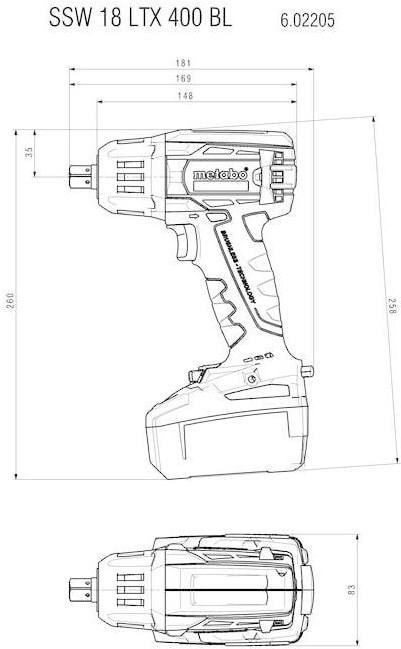 Image du produit Metabo Clé à chocs sans fil (Fonctionnement sur batterie)