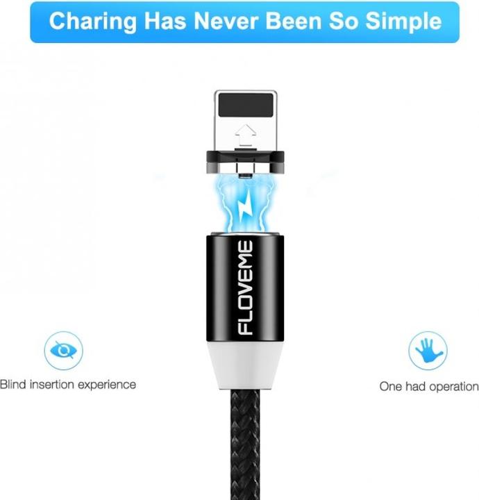 Actual product image Floveme Insnap MicroUSB Charging Cable with Magnetic Plug (USB 1.0)