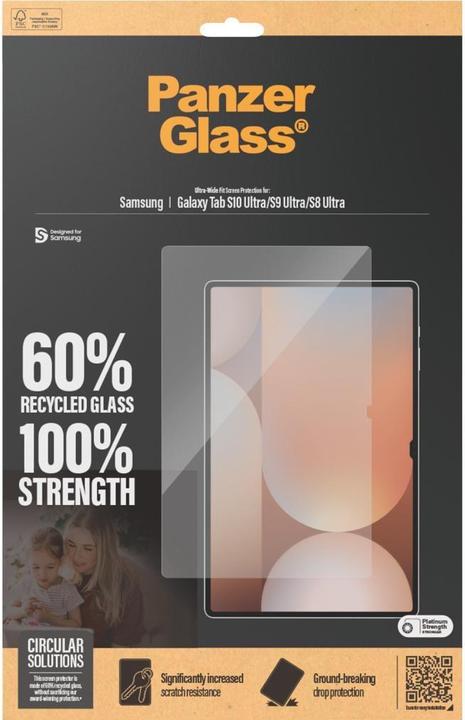 Image du produit PanzerGlass Ajustement ultra-large (1 pièce(s), Galaxy Tab S10 Ultra, Galaxy Tab S8 Ultra, Galaxy Tab S9 Ultra)