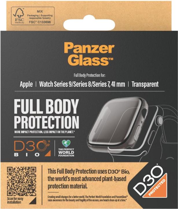 Produktbild PanzerGlass Screen Protector Full Body Apple Watch with D3O Series 2023 41mm
