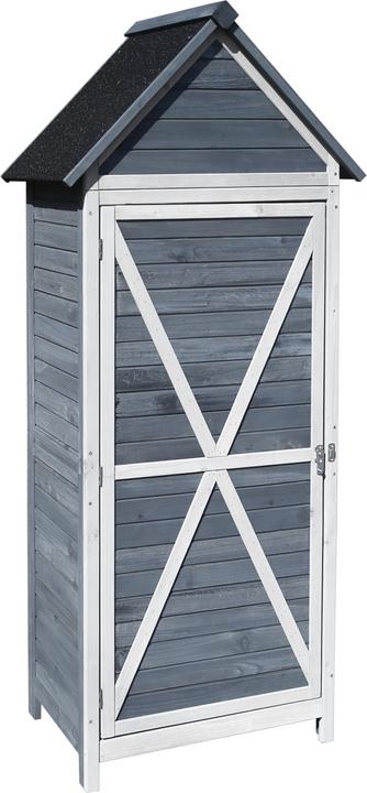 Image du produit Wiltec Armoire de jardin 77x53x179cm gris Armoire à outils Armoire à outils Jardin