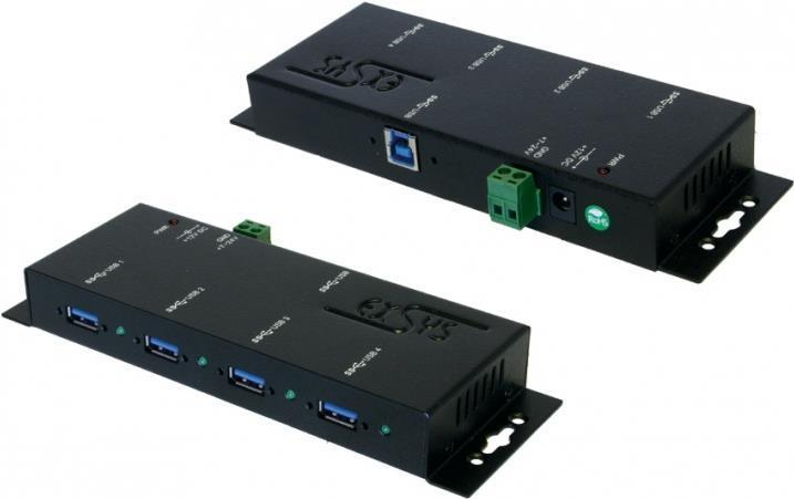 Produktbild Exsys 6685HMV -Hub - 4 x SuperSpeed USB + 4 x IEEE 1394B (FireWire) (USB-B, 8 Ports)