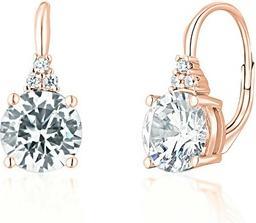 JVD Sparkling bronze earrings with clear zircons SVLE1119XH2RO00