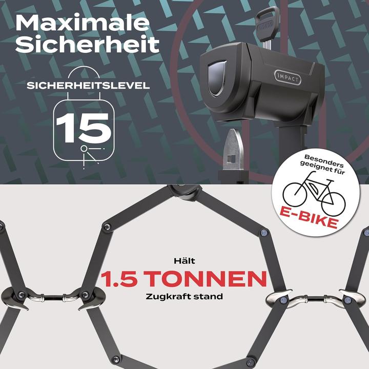 Produktbild Impact Bike Accessories FlexLock 15 Faltschloss (110 cm)