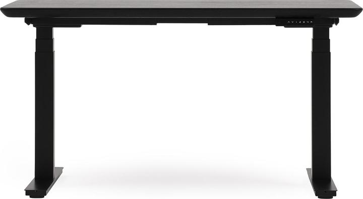 Actual product image Oakywood Standing Desk wooden table with height adjustment - Solid wood - Black / 120x60 / Black - (120 x 60 cm)