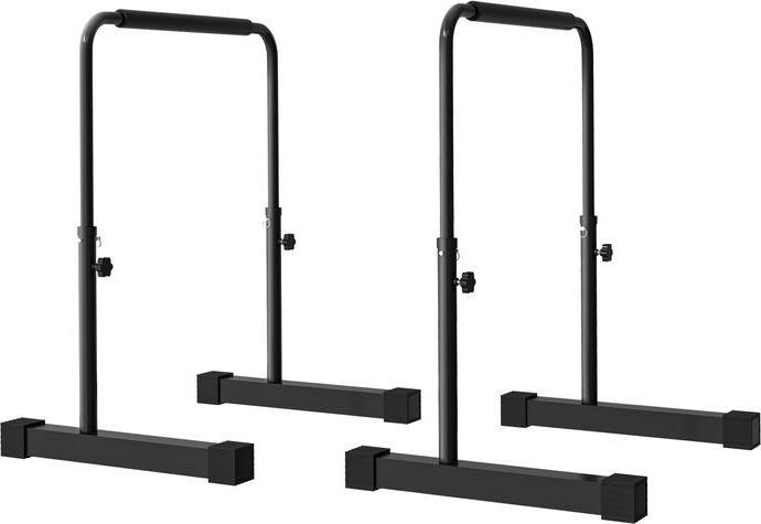 Swisshandel24 Dip Barren Bars 2er Set 80-100 cm Rutschfest Dip Station für Muskeltraining