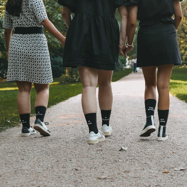 Produktbild Eulenschnitt Socken be happy 39-42 schwarz - von (39 - 42)