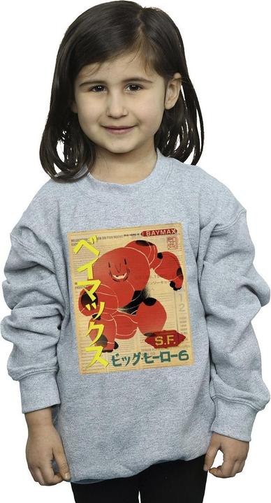 Immagine prodotto Disney Big Hero 6 Baymax Baymax Newspaper Felpa Ragazze (152, 158)