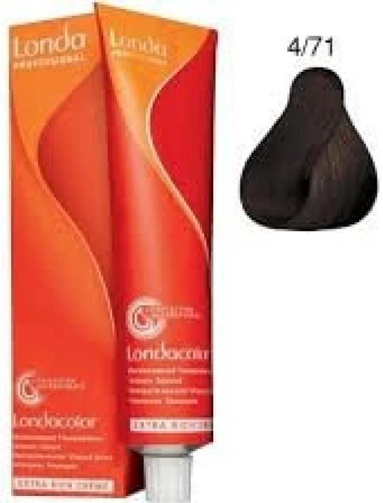 Actual product image Londa Intensive tint 4/71 Medium brown brown-ash 60 ml (4/71 Medium brown Brown Ash)