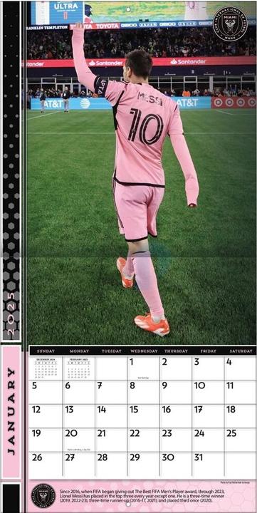Produktbild MLS - Inter Miami FC - Lionel Messi - 30.5 x 30.5 cm Spieler-Wandkalender 2025 (30.5 x 30.5 cm, Französisch, Italienisch, Spanisch, Deutsch, Englisch)