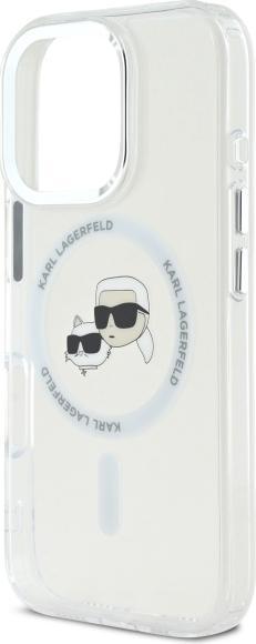 Image du produit Karl Lagerfeld KLHMP16LHLSKCH iPhone 16 Pro 6.3" biały/white hardcase IML Metal Karl&Choupette Head (Apple iPhone 16 Pro)