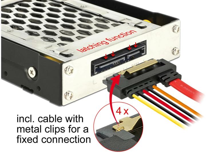 Image du produit Delock Cadre amovible pour disque dur/SDD de 1 x 2,5
