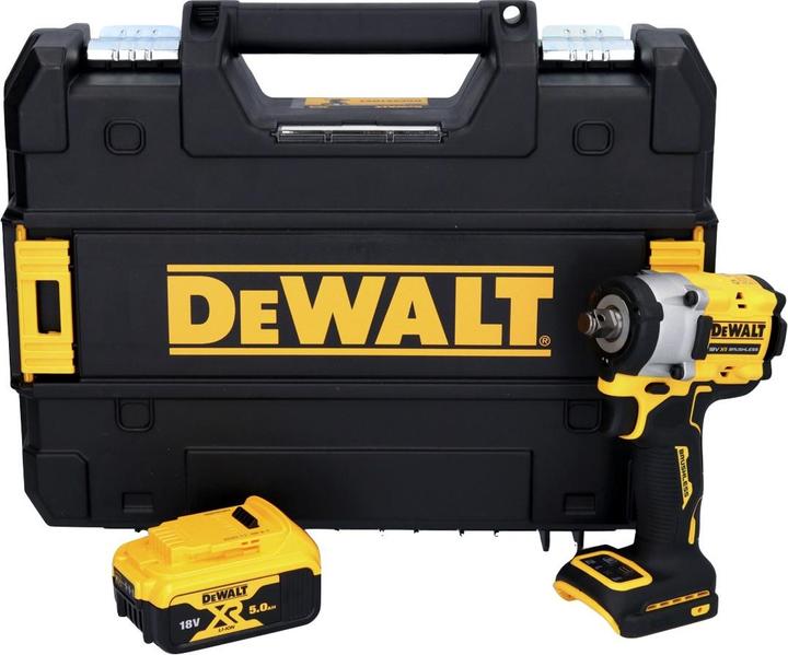 Produktbild DeWalt DCF 921 NT Akku Schlagschrauber 18 V 400 Nm 1/2" Brushless + 1x Akku 5,0 Ah + TSTAK - ohne L (Akkubetrieb)