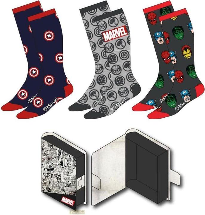 Actual product image Cerda MARVEL - Pack de 3 Paires de Chaussettes (Taille 38-45) (pack of 3, 38 - 45)