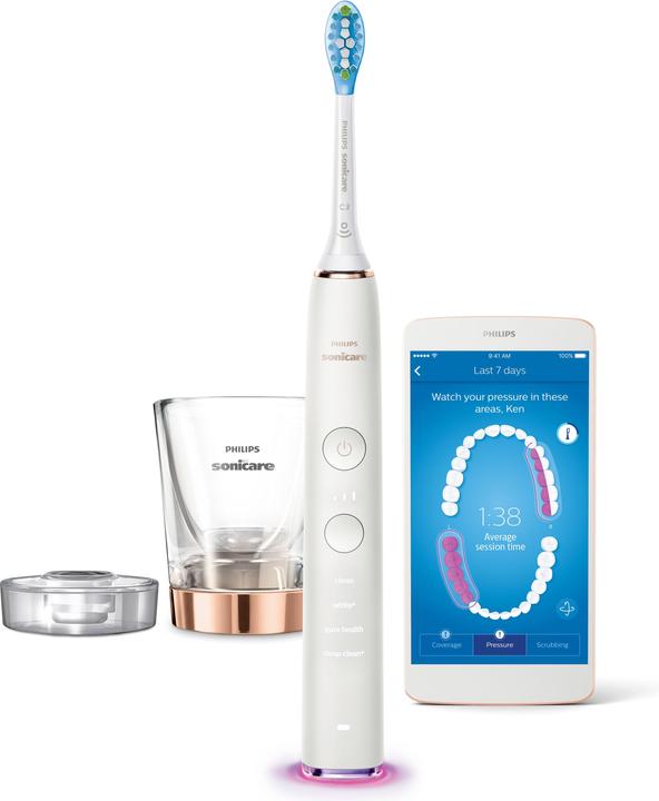 Produktbild Philips Sonicare HX9901/63 Sonicare Diamondclean Smart 9100 Elektrische Schallzahnbürste, App, Rosegold (Schallzahnbürste)